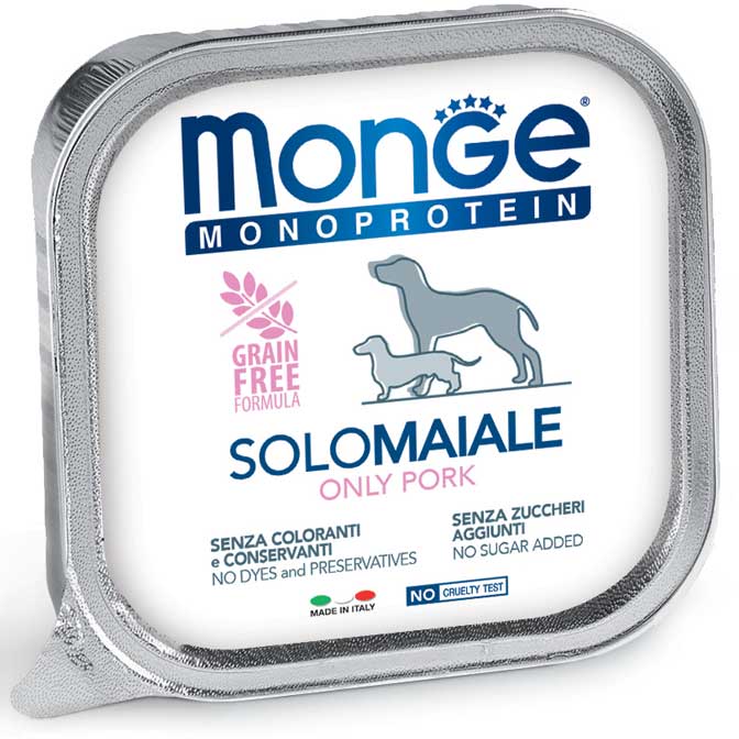 Monge Monoprotein Patè Solo Maiale 150gr Monge Monoprotein Patè Solo Maiale 150gr